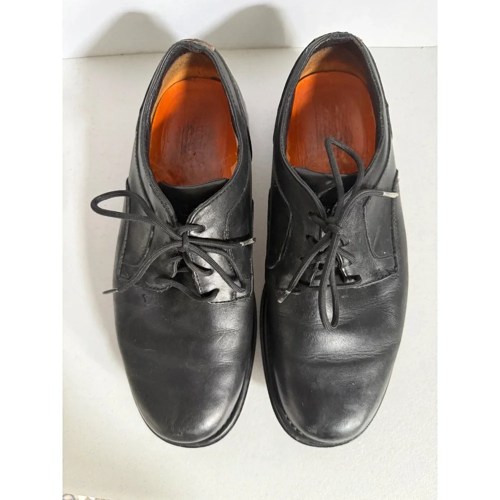 Timberland Mens Black Leather Waterproof Oxford Dress Shoes Lace Up Size 9.5